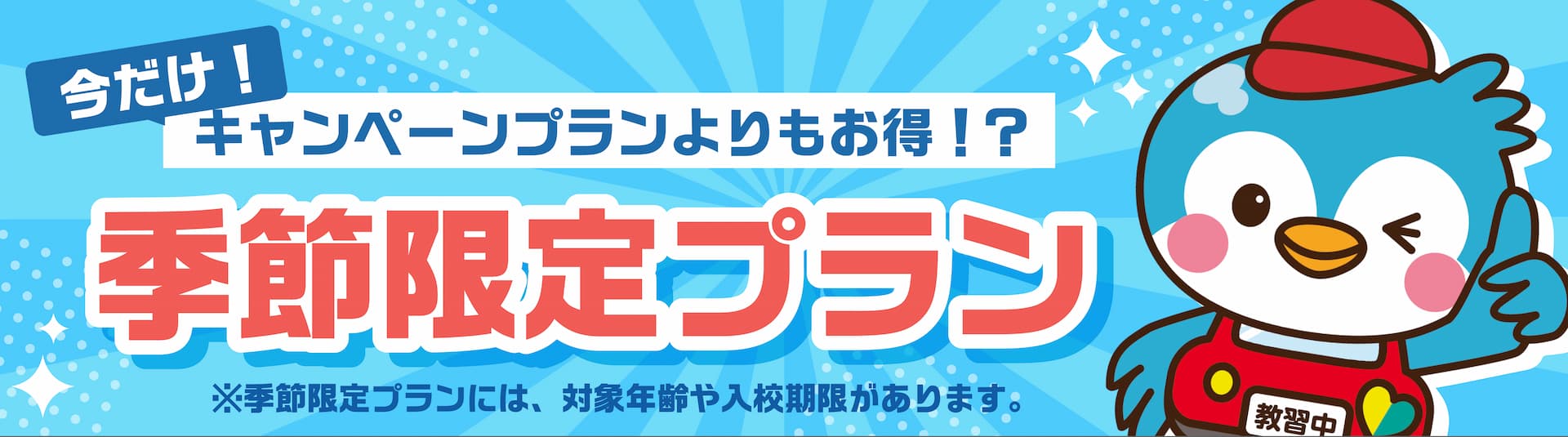 今だけ！キャンペーンプランよりもお得！？ 季節限定プラン